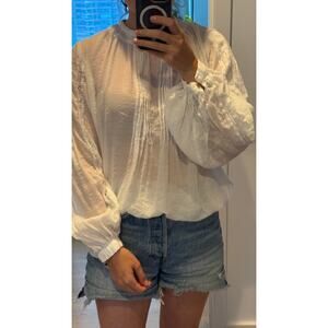Mango Puffed sleeves blouse